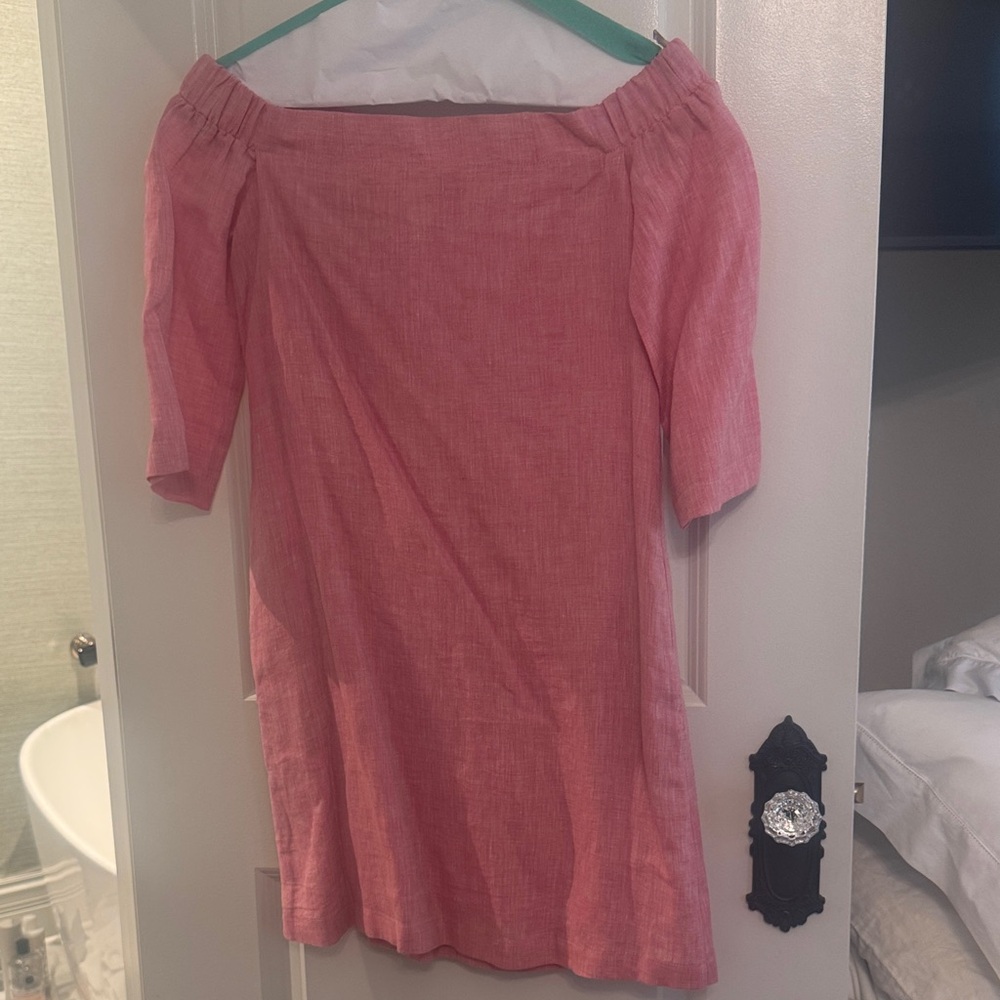 Chic Off-Shoulder Pink Mini Dress